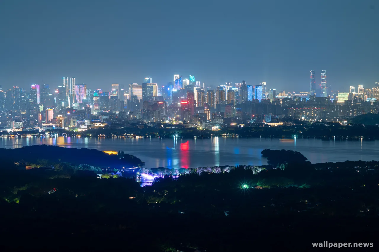 City Skyline at Night 4K Wallpaper · city · 3840×2555