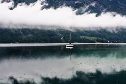 Misty Mountain Lake 4K Wallpaper · nature · 3840×2560