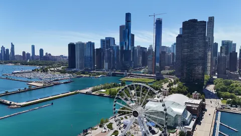 Skyline van Chicago 4K-achtergrond · city · 3840×2160