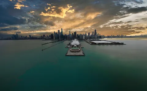 Skyline van Chicago 4K-achtergrond · city · 3840×2400