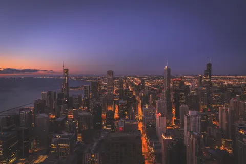 Skyline van Chicago 4K-achtergrond · city · 3840×2560