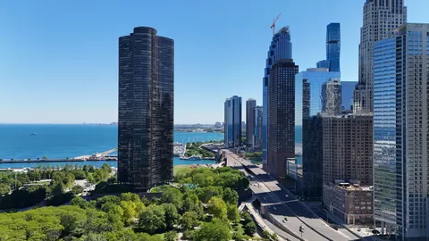 خلفية أفق شيكاغو بدقة 4K · city · 3840×2160