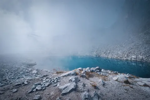 Misty Mountain Lake 4K Wallpaper · nature · 3840×2560