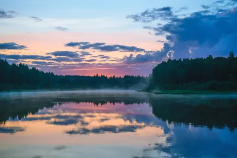 Misty Mountain Lake 4K Wallpaper · nature · 3840×2563