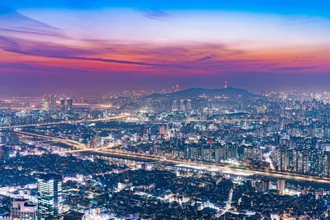 Seoul bei Nacht 4K Hintergrundbild · city · 3840×2561