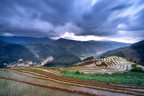 계단식 논 4K 배경화면 · nature · 3840×2560