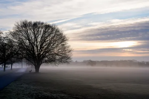 Fondo de pantalla Carretera con niebla 4K · nature · 3840×2560