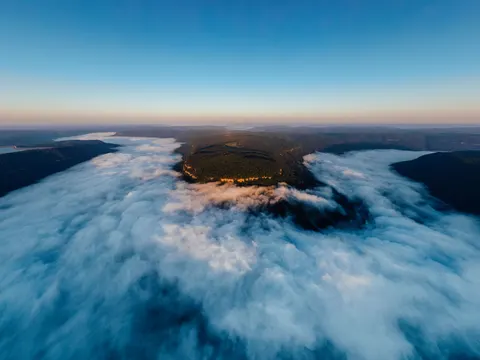 Misty Mountain Lake 4K Wallpaper · nature · 3840×2880