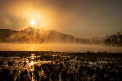 Misty Mountain Lake 4K Wallpaper · nature · 3840×2560