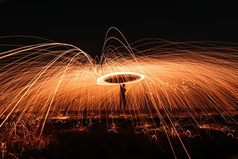 Fond d'écran Light painting 4K · abstract · 3840×2560