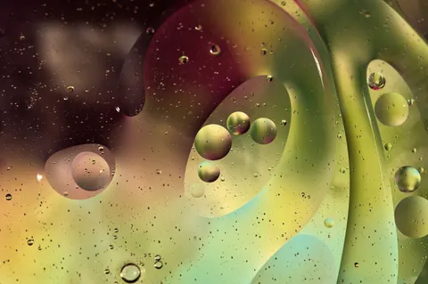 तेल के बुलबुले 4K वॉलपेपर · abstract · 3840×2555