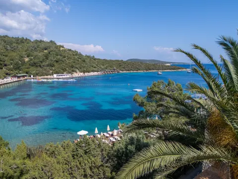 خلفية شاطئ استوائي بدقة 4K · ocean · 3840×2880