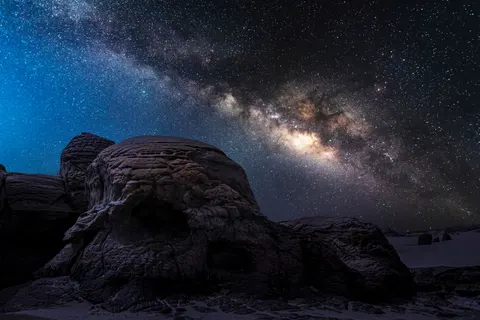 Galaxy Night Sky 4K Wallpaper · space · 3840×2560