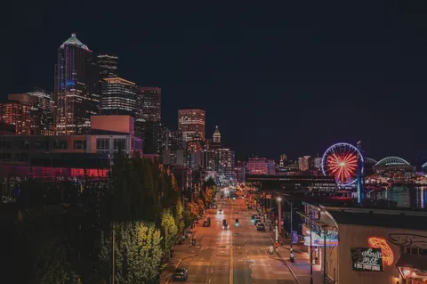 City Skyline at Night 4K Wallpaper · city · 3840×2555