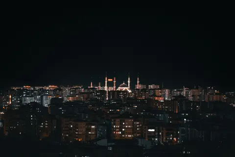 City Skyline at Night 4K Wallpaper · city · 3840×2560