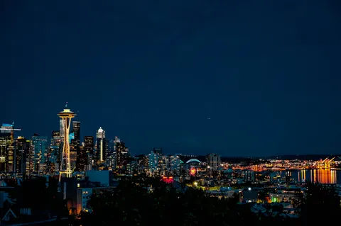 City Skyline at Night 4K Wallpaper · city · 3840×2555