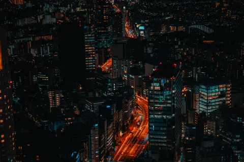 City Skyline at Night 4K Wallpaper · city · 3840×2560