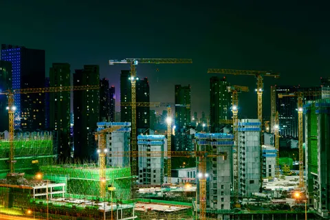 Fondo de pantalla Horizonte urbano nocturno 4K · city · 3840×2560