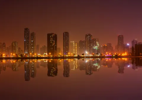 City Skyline at Night 4K Wallpaper · city · 3840×2698