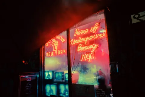 Neon City Street 4K Wallpaper · city · 3840×2560
