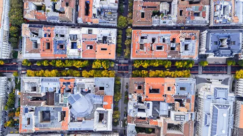 Sfondo Città dall'Alto 4K · aerial · 3840×2160