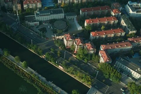 Sfondo Città dall'Alto 4K · aerial · 3840×2560