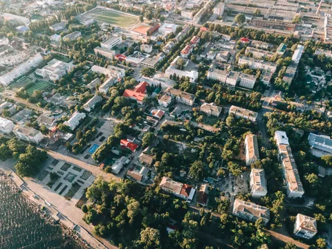 Sfondo Città dall'Alto 4K · aerial · 3840×2880