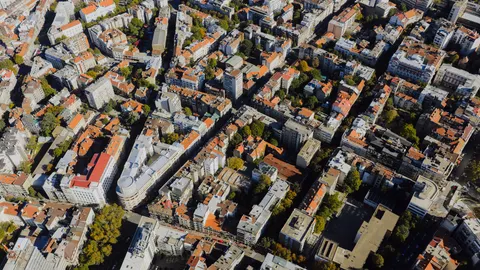 والپیپر نمای هوایی شهر با کیفیت 4K · aerial · 3840×2160