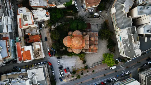 والپیپر نمای هوایی شهر با کیفیت 4K · aerial · 3840×2160