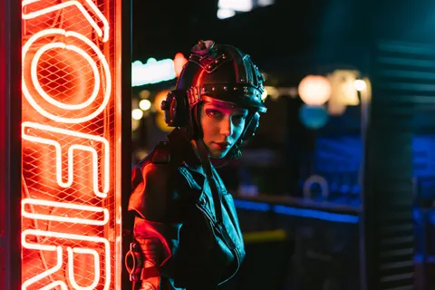 नियॉन शहर 4K वॉलपेपर · neon · 3840×2560