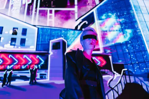 والپیپر شهر نئونی با کیفیت 4K · neon · 3840×2560