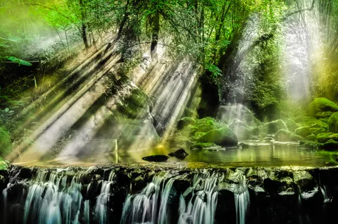 Tropical Falls 4K Wallpaper · tropical · 3840×2550