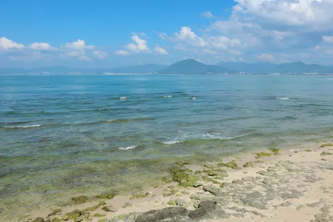 خلفية شاطئ استوائي بدقة 4K · ocean · 3840×2560