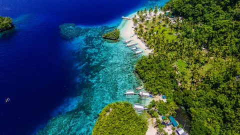 Insel aus der Luft 4K Hintergrundbild · ocean · 3840×2160