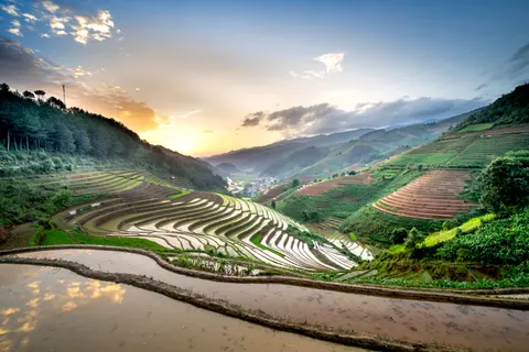 계단식 논 4K 배경화면 · nature · 3840×2560