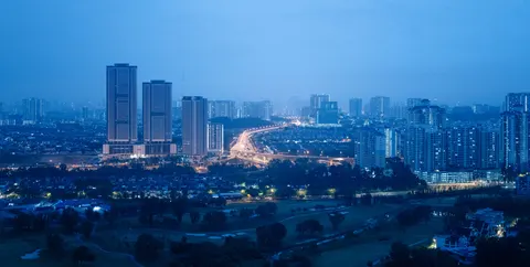 City Skyline at Night 4K Wallpaper · city · 3840×1940