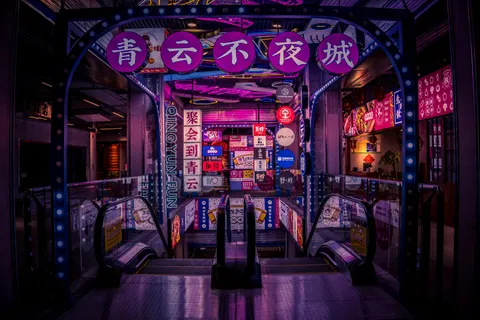 Neon City Street 4K Wallpaper · city · 3840×2560