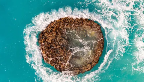 Insel aus der Luft 4K Hintergrundbild · ocean · 3840×2212