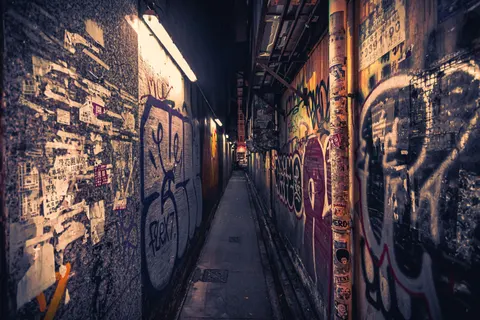 Fond d'écran Rue de ville néon 4K · city · 3840×2560