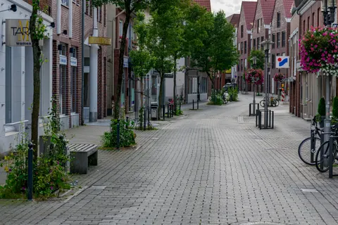 Old Town Street 4K Wallpaper · architecture · 3840×2560