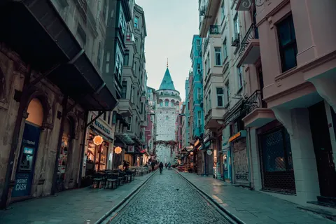 Old Town Street 4K Wallpaper · architecture · 3840×2560