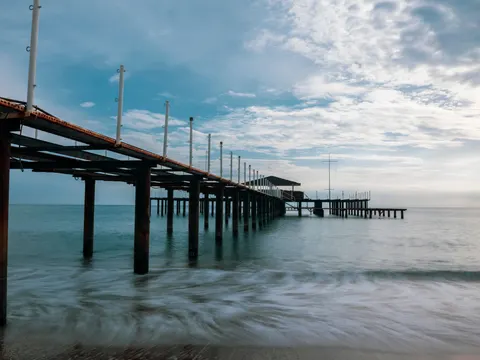 Ahşap İskele 4K Duvar Kağıdı · ocean · 3840×2880