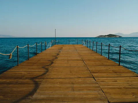 Papel de parede Píer de Madeira 4K · ocean · 3840×2880