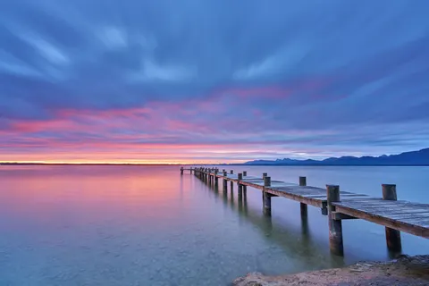 Tapeta Drewniane Molo 4K · ocean · 3840×2560