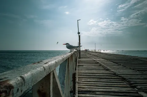 Havenhoofd 4K-achtergrond · ocean · 3840×2556