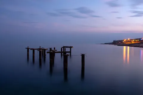 Fondo de pantalla Muelle en el Mar 4K · ocean · 3840×2560