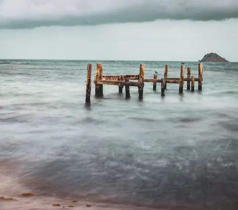 Fondo de pantalla Muelle en el Mar 4K · ocean · 3840×3381