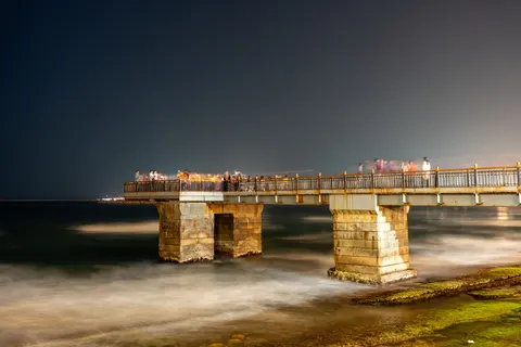 Fondo de pantalla Muelle en el Mar 4K · ocean · 3840×2560