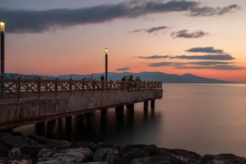 Fondo de pantalla Muelle en el Mar 4K · ocean · 3840×2560