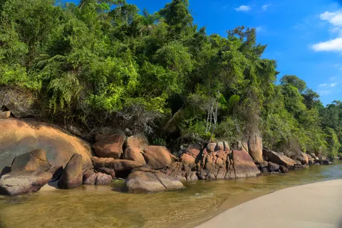 خلفية شاطئ استوائي بدقة 4K · ocean · 3840×2563